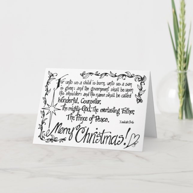 Tangled Religious Christmas Card Feiertagskarte (Vorderseite)