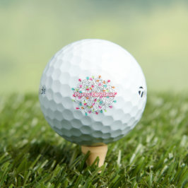 Tangled String of Christmas Lights Frohe Weihnacht Golfball