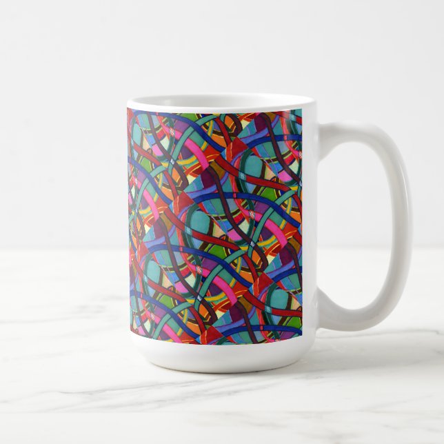 "Tangled" Tiled Abstract Design Mug (Droite)