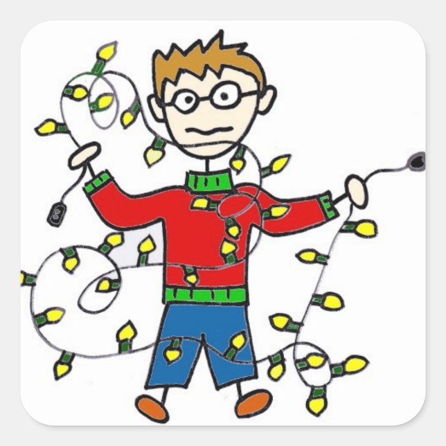Tangled Weihnachtsbeleuchtung Aufkleber (Vorderseite)