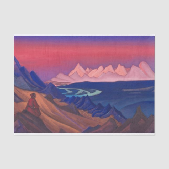 Tanglha, Song von Shambhala von Nicholas Roerich Seidenpapier (Vorderseite)
