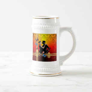 Tango auf Damast Bierglas