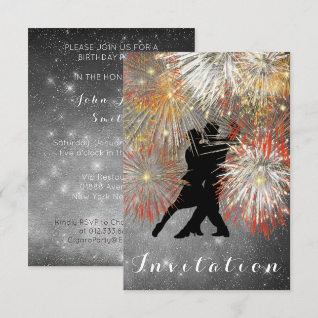 Tango Ball Carnival Dance Party Einladung (Vorne/Hinten)