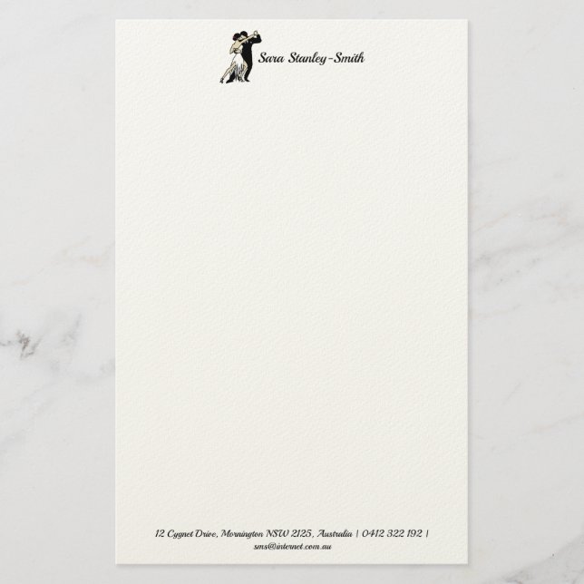 Tango Dancers Briefpapier (Vorderseite)