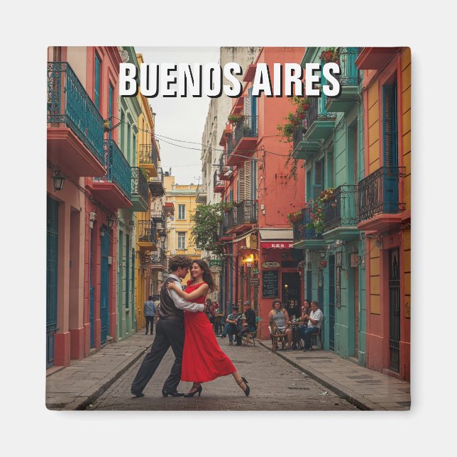 Tango Dancers Buenos Aires Argentinienreise Magnet (Vorne)