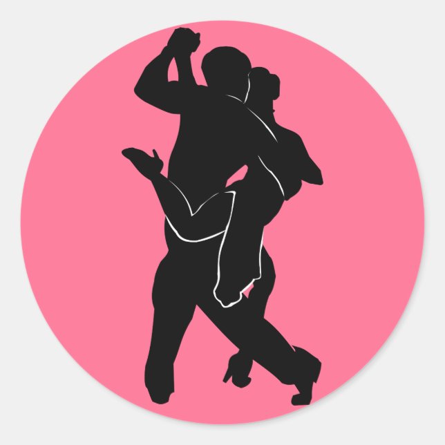Tango Dancers Couple Sticker - Custom Colors (Vorderseite)