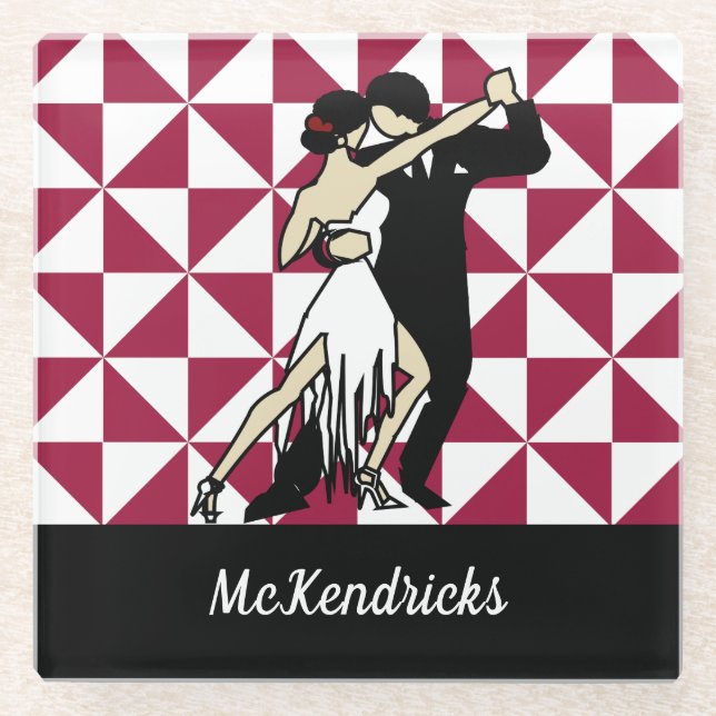 Tango Dancers Glasuntersetzer (Vorderseite)