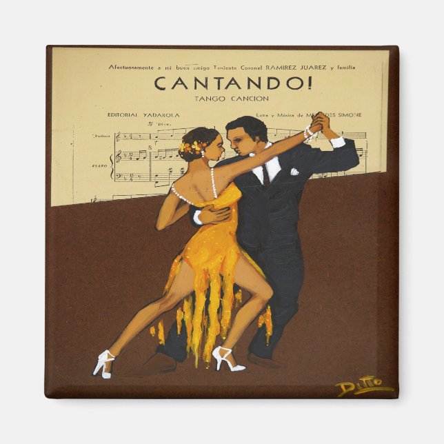 Tango Dancers Magnet Dance Gift (Devant)