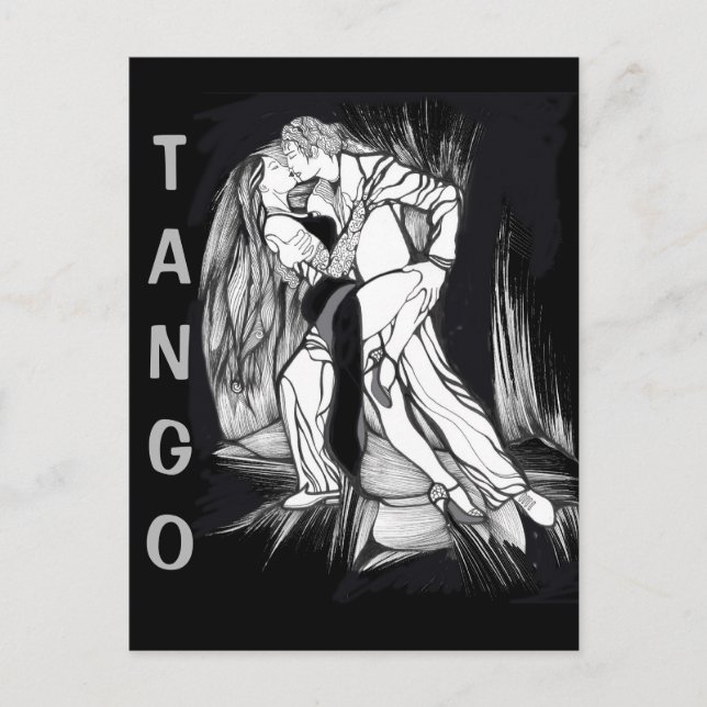 Tango Dancers Postkarte (Vorderseite)