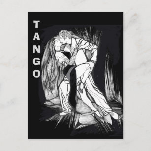 Tango Dancers Postkarte