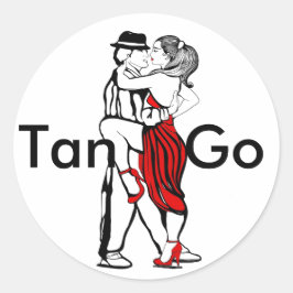 Tango Dancers Runder Aufkleber