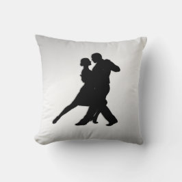 Tango Dancers Silhouette 2 Silver Kissen