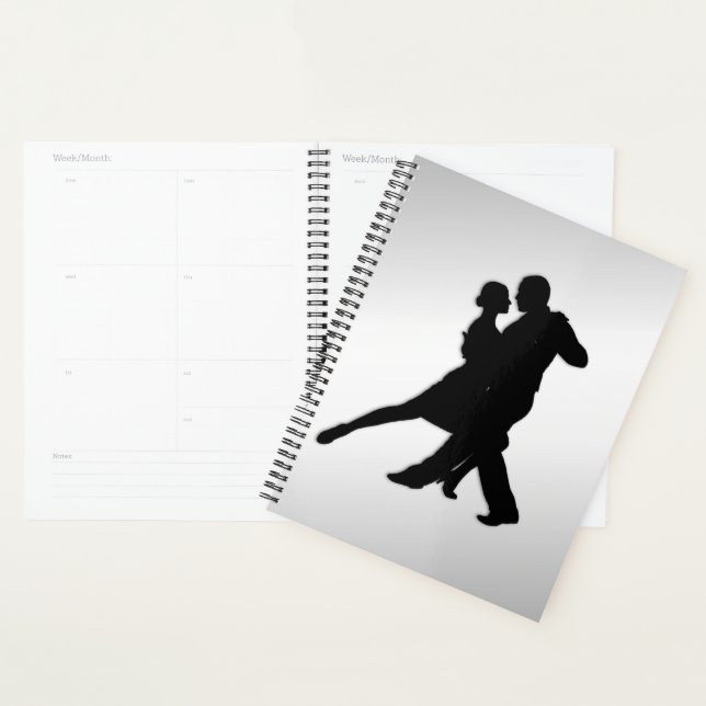 Tango Dancers Silhouette 2 Silver Planer (Anzeige)