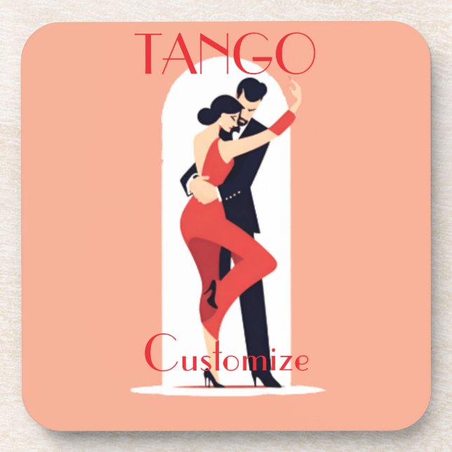 Tango Dancers Thunder_Cove Getränkeuntersetzer (Vorderseite)