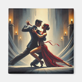 Tango Dancing Couple Magnet