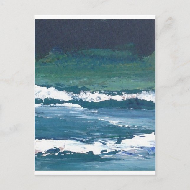 Tango des Sea Ocean Waves Beach Decor Postkarte (Vorderseite)