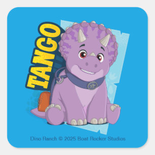Tango Dino Ranch Quadratischer Aufkleber