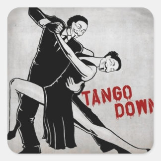 TANGO DOWN QUADRATISCHER AUFKLEBER
