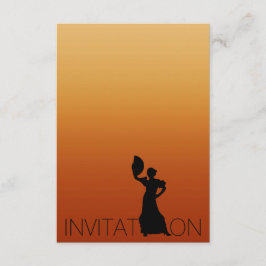 Tango Flamenco Latin Dance Party Brown Ombre Einladung