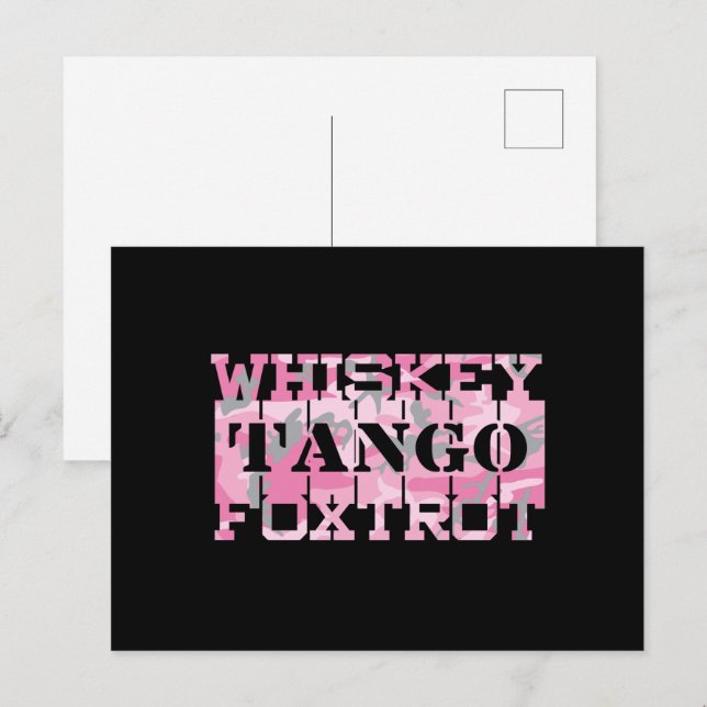 Tango Foxtrot Camouflage Postkarte (Vorne/Hinten)