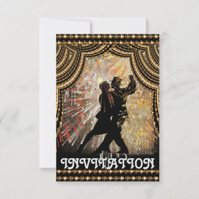 Tango Latin Dance Party Einladung (Vorderseite)