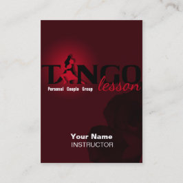 Tango-Lektion - Business-, Zeitplan-, Visitenkarte