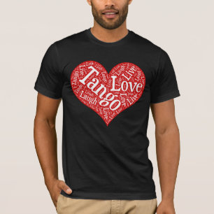 Tango Liebe Lebe und Lachen Rotes Herz - Kunst T-Shirt