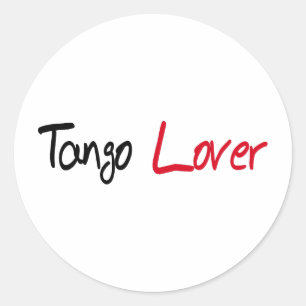 Tango-Liebhaber-Produkte! Runder Aufkleber