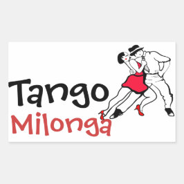 Tango Milonga Rechteckiger Aufkleber