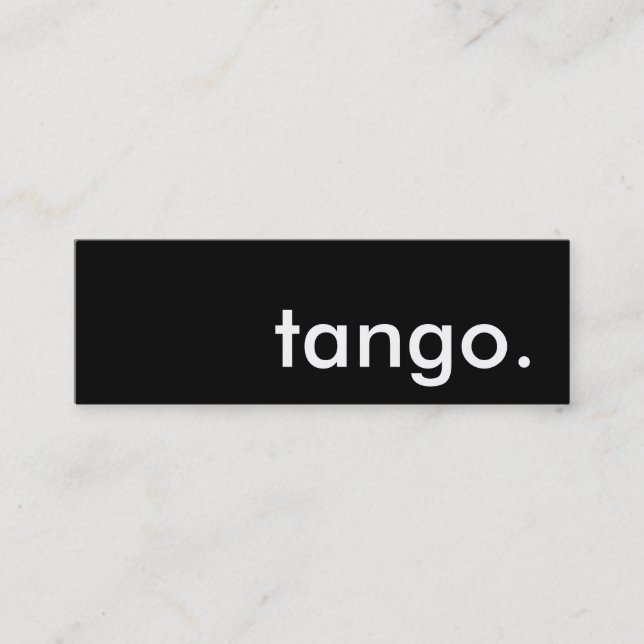 Tango. Mini Visitenkarte (Vorderseite)