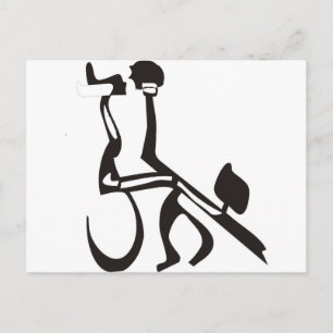 Tango mit hebräischen Buchstaben Postkarte
