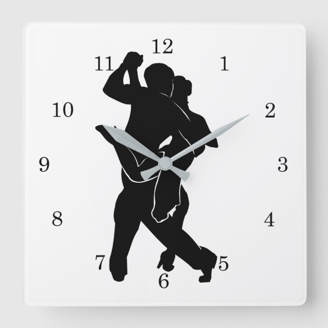 Tango Quadratische Wanduhr (Vorderseite)