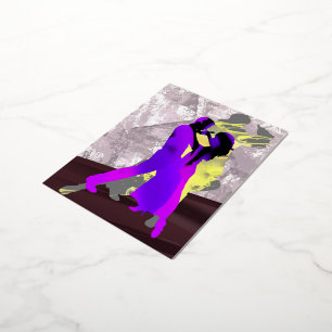 Tango-Tango-Tänzer Folien Feiertagspostkarte