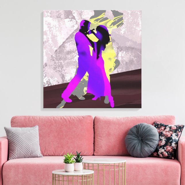 Tango-Tango-Tänzer Leinwanddruck (Insitu (Wohnzimmer))