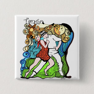 Tango-Tanz - zwei wenig Tangueros Button