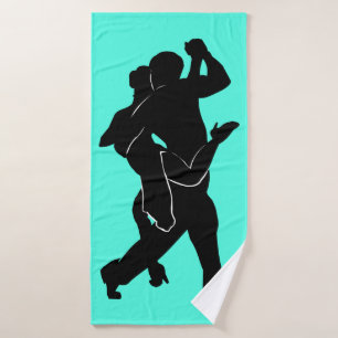 Tango Tänzer Aquamarines Badetuch oder wählen Sie Badehandtuch