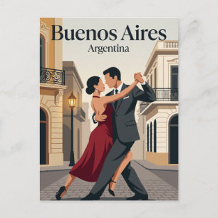 Tango-Tänzer Buenos Aires Argentinien Postkarte