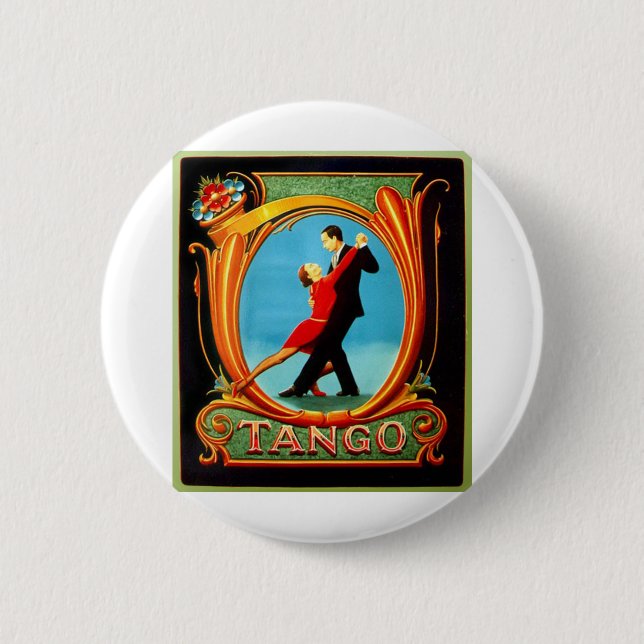 Tango-Tänzer Button (Vorderseite)