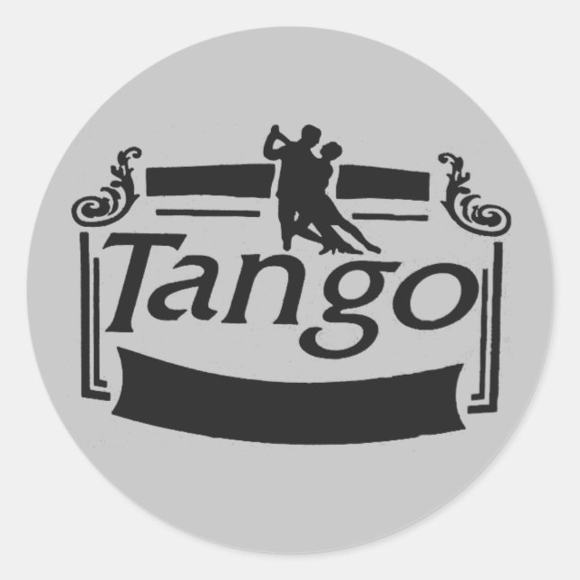 Tango Tänzer Design! Runder Aufkleber (Vorderseite)