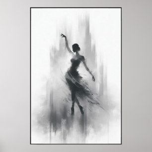 Tango-Tänzer in expressiver Bewegung Poster