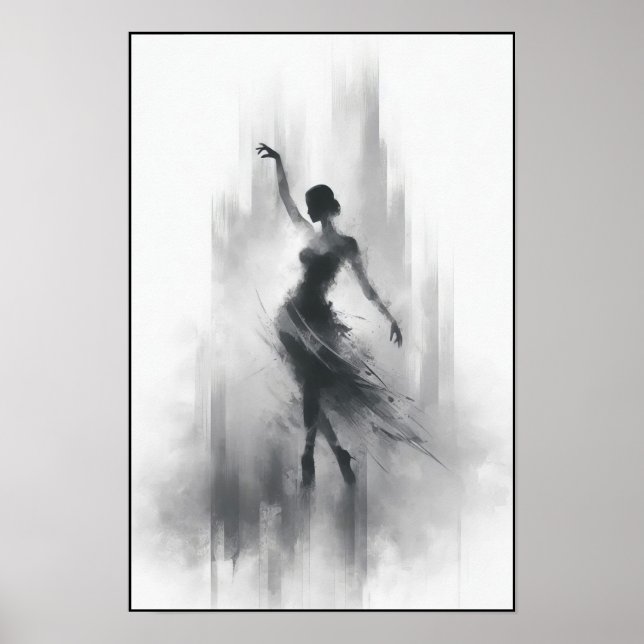 Tango-Tänzer in expressiver Bewegung Poster (Vorne)