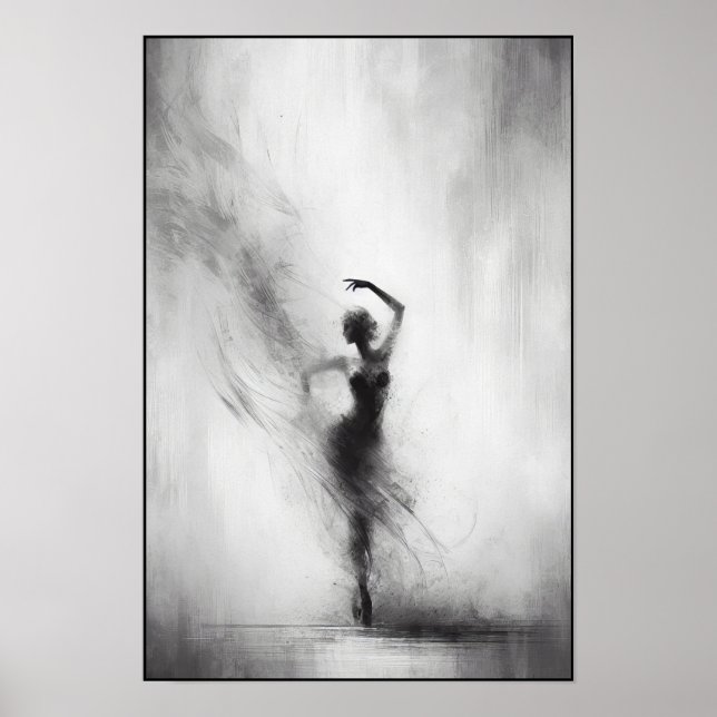 Tango-Tänzer in expressiver Bewegung Poster (Vorne)