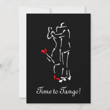 Tango-Tänzer (rote Schuhe) mit anpassbarem Text