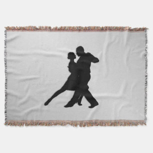 Tango-Tänzer Silhouette 2 Silber Decke