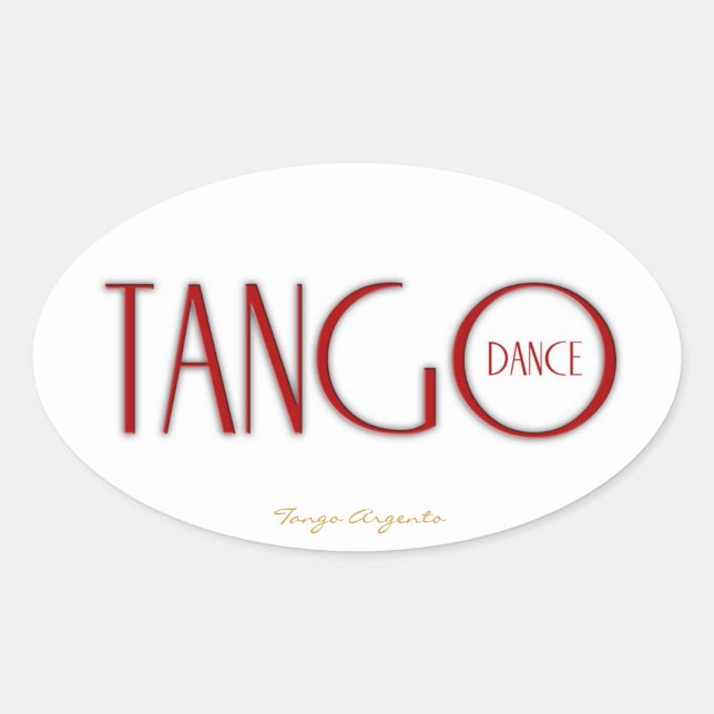 Tango tanzt ovaler aufkleber (Vorderseite)