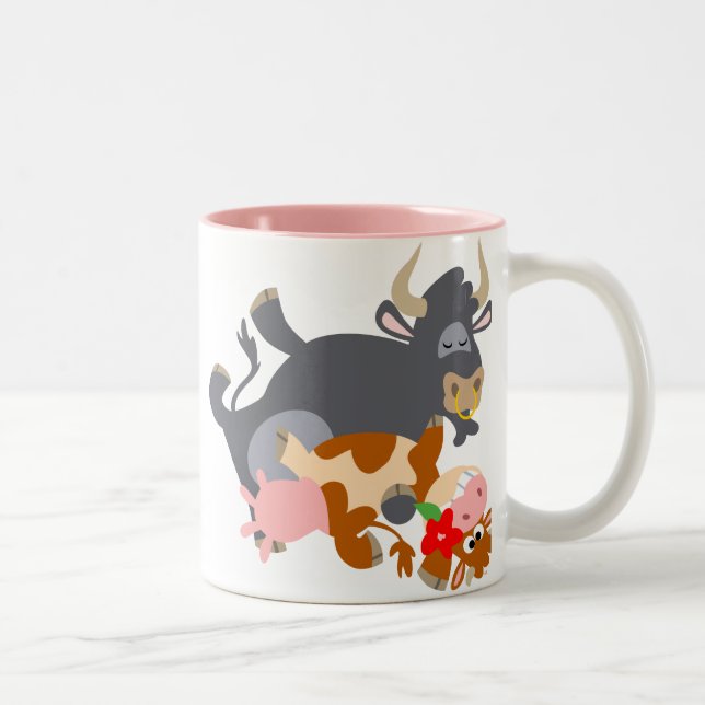 Tango ! ! (taureau et vache de dessin animé) Mug (Droit)