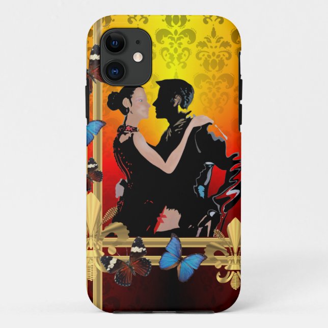 Tango und Damast Case-Mate iPhone Hülle (Rückseite)