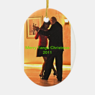 Tango-Weihnachtsverzierung Keramikornament