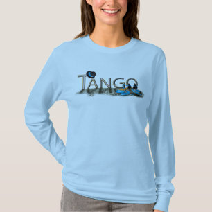 Tangoschuhe und -hut mit Boden T-Shirt