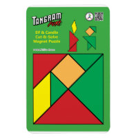 Tangram Christmas Elf Magnet - Elf mit Kerze